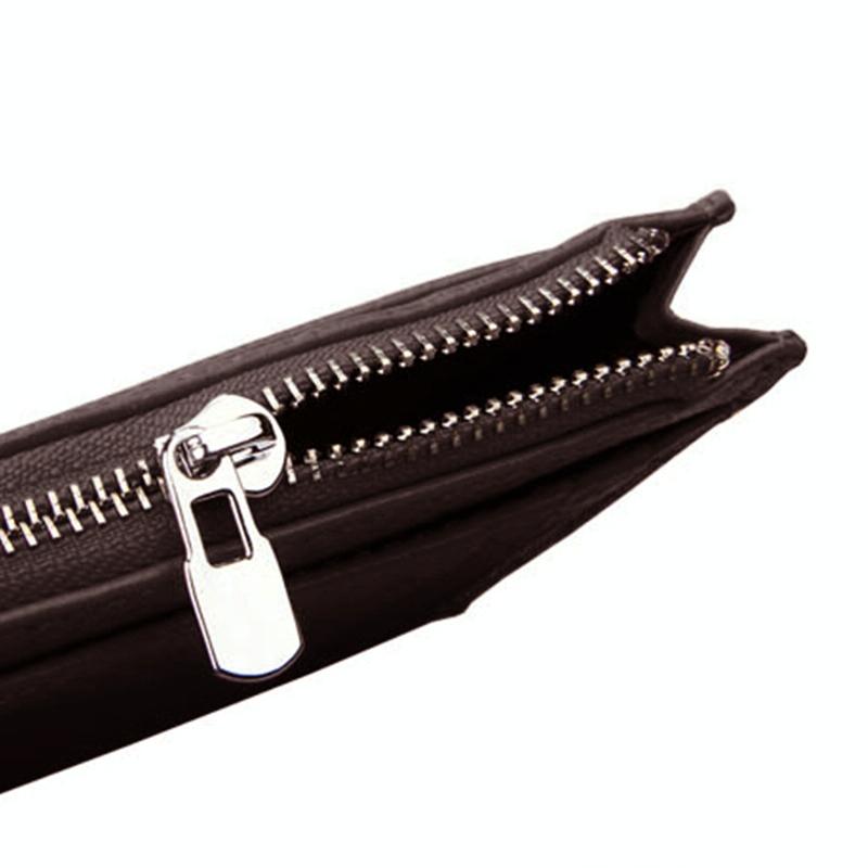 Leather Rfid Blocking Card Holder Wallet - 11x8x1.5cm - Black