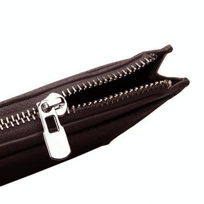 Leather Rfid Blocking Card Holder Wallet - 11x8x1.5cm - Black