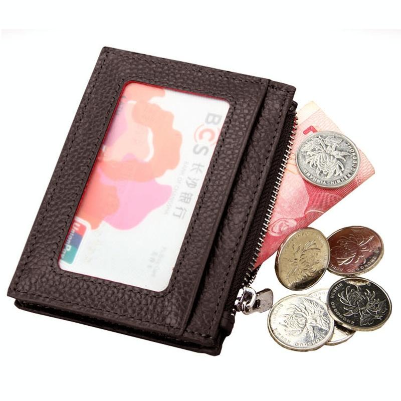 Leather Rfid Blocking Card Holder Wallet - 11x8x1.5cm - Black