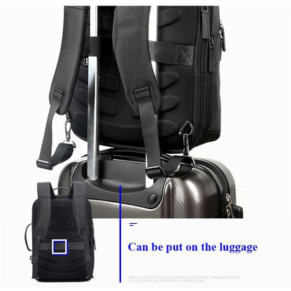 Large Capacity Business Laptop Backpack With Usb Port - Breathable & Stylish Black 30X12X44Cm