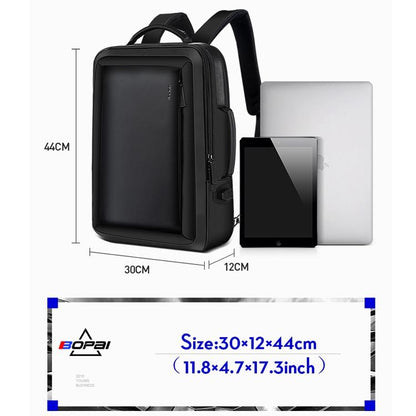 Large Capacity Business Laptop Backpack With Usb Port - Breathable & Stylish Black 30X12X44Cm