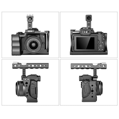 Video Camera Cage Stabilizer With Handle For Canon Eos M50 - Black