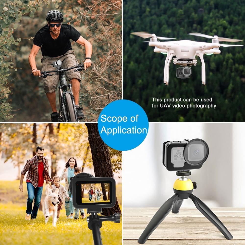 Aluminum Protective Cage For Gopro Hero With Uv Lens And Insurance Frame