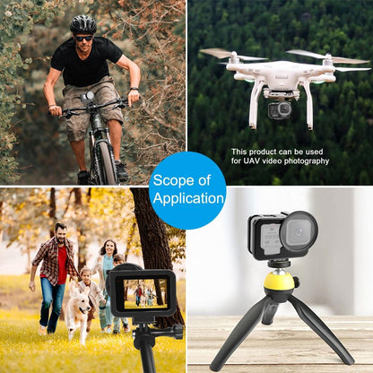 Aluminum Protective Cage For Gopro Hero With Uv Lens And Insurance Frame