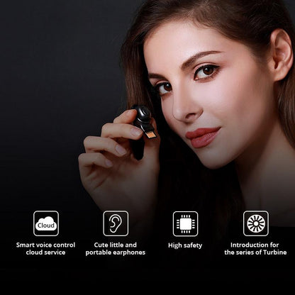 Wireless In-ear Headset with Usb Cable - Black 5.0
