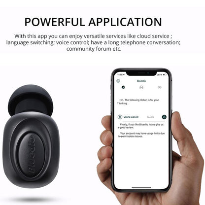 Wireless In-ear Headset with Usb Cable - Black 5.0