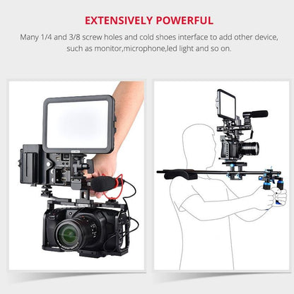 Video Camera Cage Stabilizer For Dji Bmpcc 4K - Black Handle
