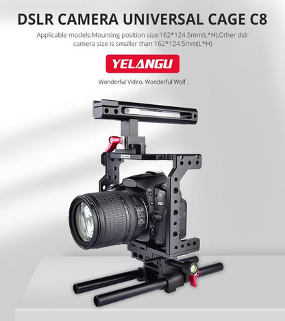 Video Camera Cage Stabilizer - Black Handle