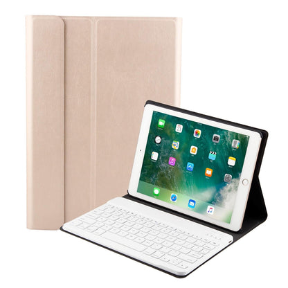 Bluetooth Keyboard & Leather Tablet Case For Ipad Air / Pro 9.7 - Three-Gear Angle Adjustment Magnetic Sleep Function - Abs Brushed Texture - Black