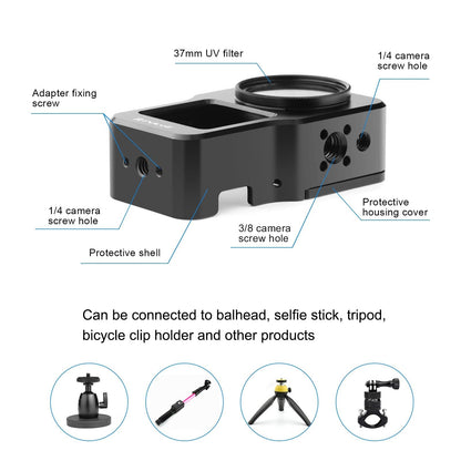 Aluminum Cage for Dji Action 2 - Cnc Alloy - Black