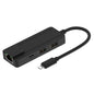 8Pin To Rj45 Usb 2.0 Hub Adapter - Black