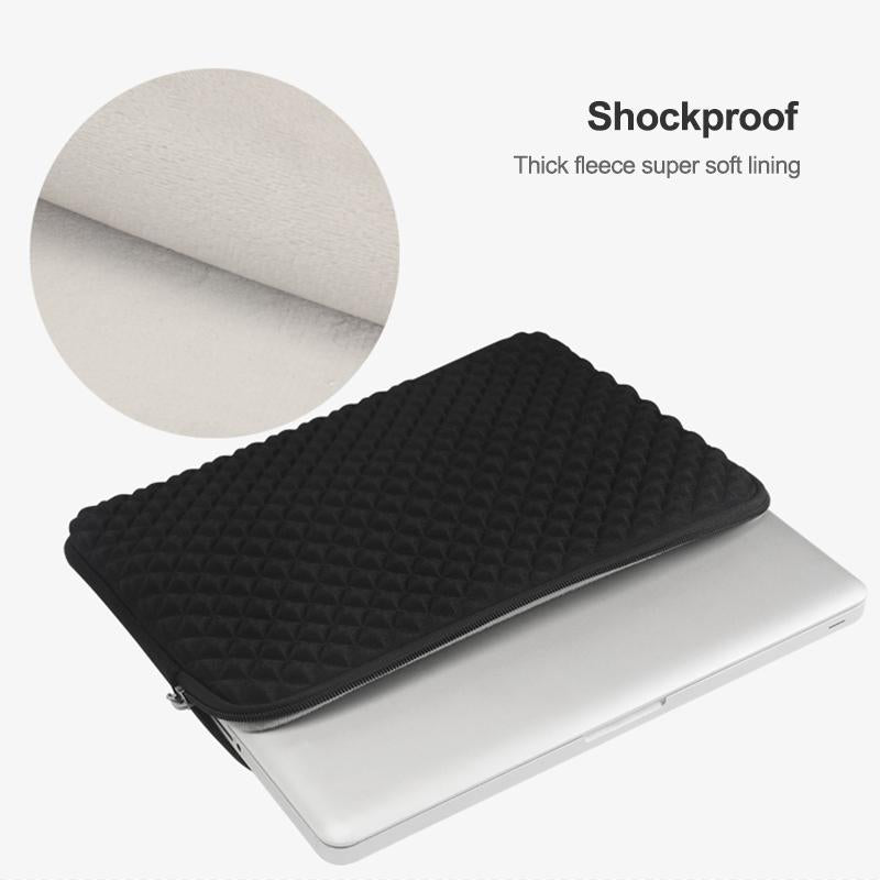 Textured Diamond Laptop Sleeve - Black