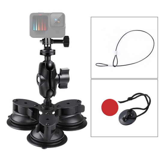 Steel Mount Holder with Tripod Adapter and Safety Buckle