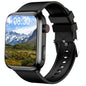 1.91 Inch Ips Screen Ip67 Waterproof Silicone Band Smart Watch Support Body Temperature Monitoring / Ecg - Black