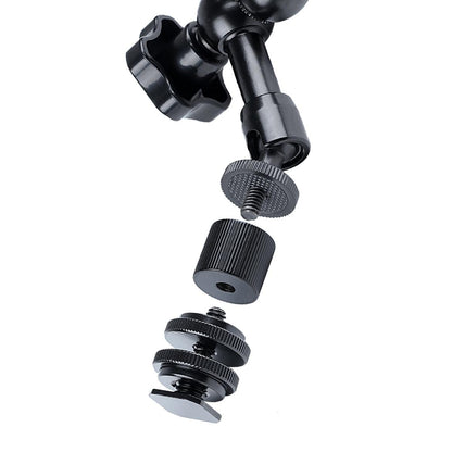 7 Articulating Magic Arm With Adjustable Friction & Large Claws Clips - Black