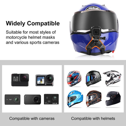 Universal Chin Strap Mount For Action Cameras - Black