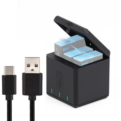 Triple Usb Charger Box for Gopro Hero9 / 10 with Indicator Light and Cable