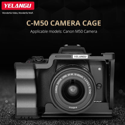 Video Camera Cage Stabilizer For Canon Eos M50 - Black