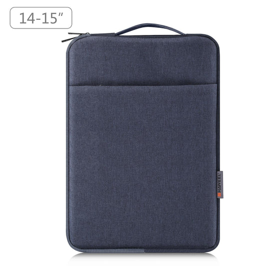 14-15 Inch Laptop Sleeve Briefcase With Zipper And Handle - Gray Blue