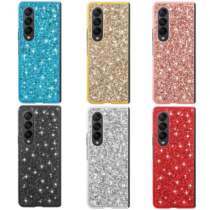 Glitter Tpu Shockproof Case for Samsung Galaxy z Fold 4 - Silver