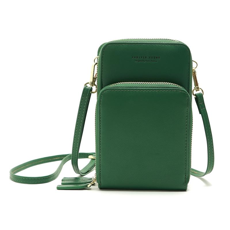 Women Pu Mobile Phone Shoulder Bag Large Capacity - Purple