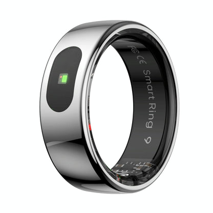 Smart Ring Heart Rate Blood Oxygen Sleep Sports Size 12 - Silver