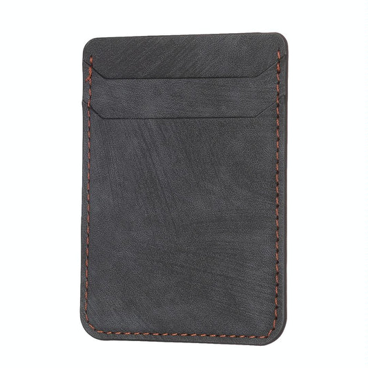 Frosted Card Bag Sticker For Mobile Phones - Black
