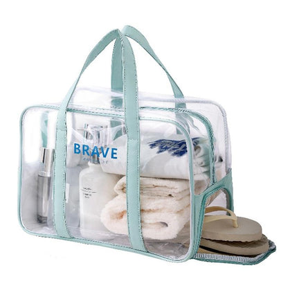 Waterproof Sports Tote For Toiletries & Makeup - Mint Green