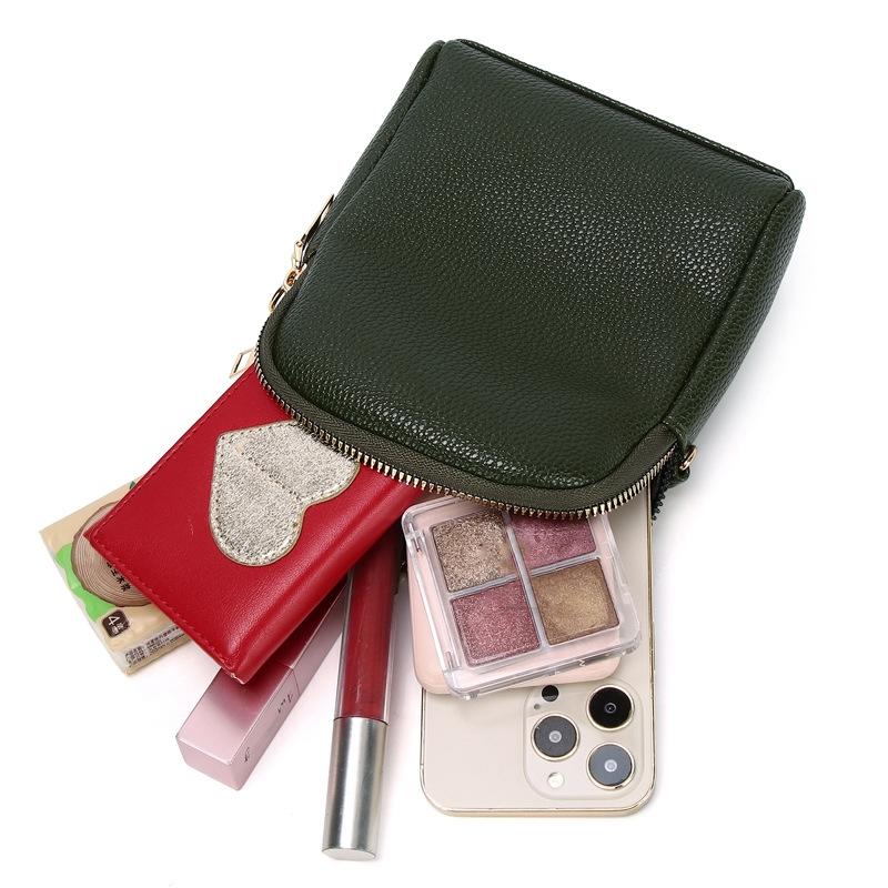 Iitchi Pattern Crossbody Bag For Ladies Fits Cell Phone - Black