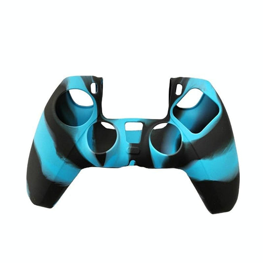 2-pack Non-slip Silicone Handle Covers for Ps5 Controllers - Black Blue