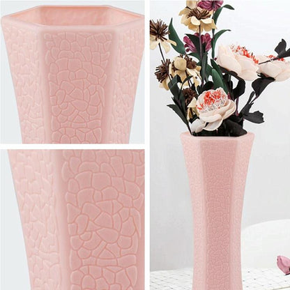 3-Piece Plastic Hydroponic Vase Set For Creative Home Decor - Pink