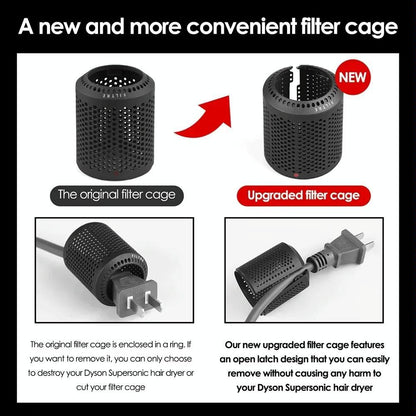 Open Design Outer Filter Cover For Hd01 / Hd03 / Hd08 / Hd15 Hair Dryer - Rose Red