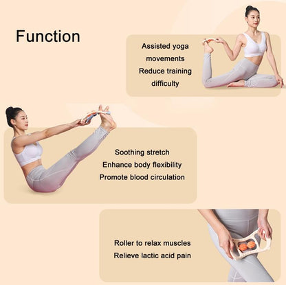 Stretching Yoga Ring With Raised Point Roller - Sky Blue