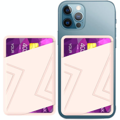 Silicone Adhesive Card Case Black - Pink