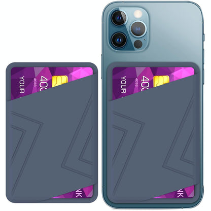 Silicone Adhesive Card Case Black - Pink