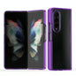 For Samsung Galaxy Z Fold4 5G Clear Acrylic Tpu Phone Case - Purple
