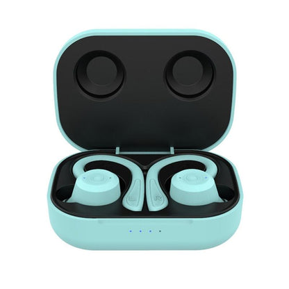 Waterproof T20 Tws Bluetooth Earphones with Charging Box and Noise-cancelling Hooks - Orange