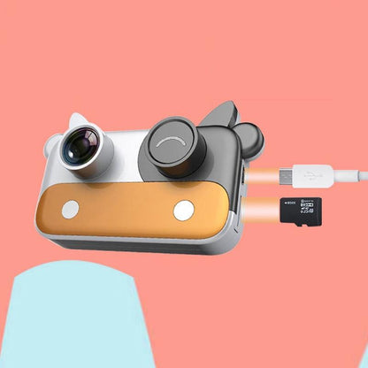 Mini Cartoon Digital Camera for Kids with Wifi - Brown