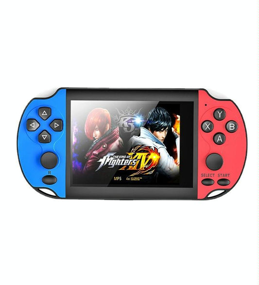 Large-Screen Handheld Game Console With Dual Joysticks - 3.5 Inch Hd - Red And Blue