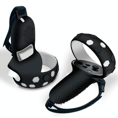 Complete Silicone Controller Cover Set for Meta Quest - 6 Pieces - Black