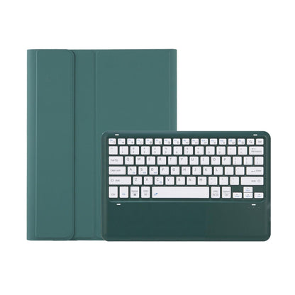Detachable Bluetooth Keyboard Leather Case For Ipad Pro 12.9 2021 / 2020 / 2018 With Pen Slot - Dark Green