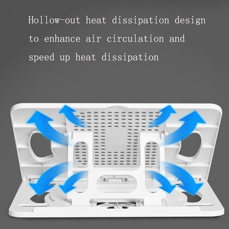 Adjustable Laptop Cooling Stand - Foldable Design - Pink