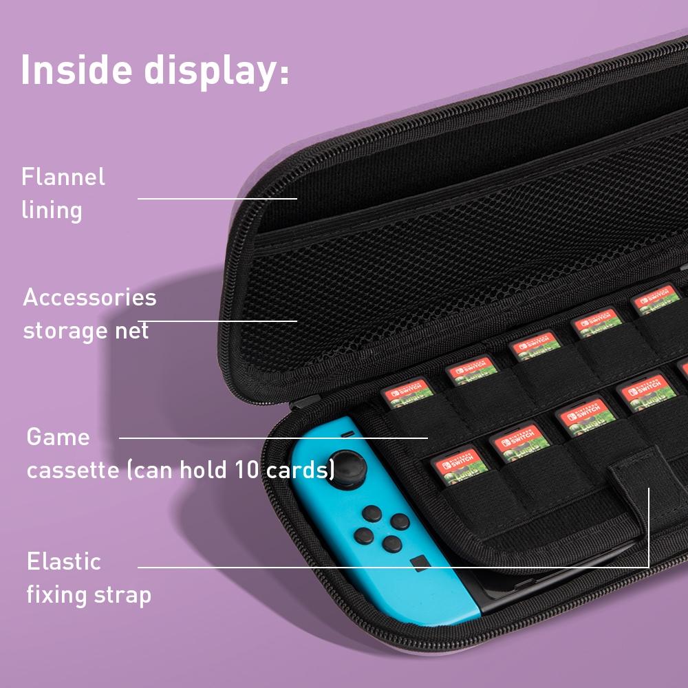 Nintendo Switch Storage Bag With Dragon Claw Pattern - Silver