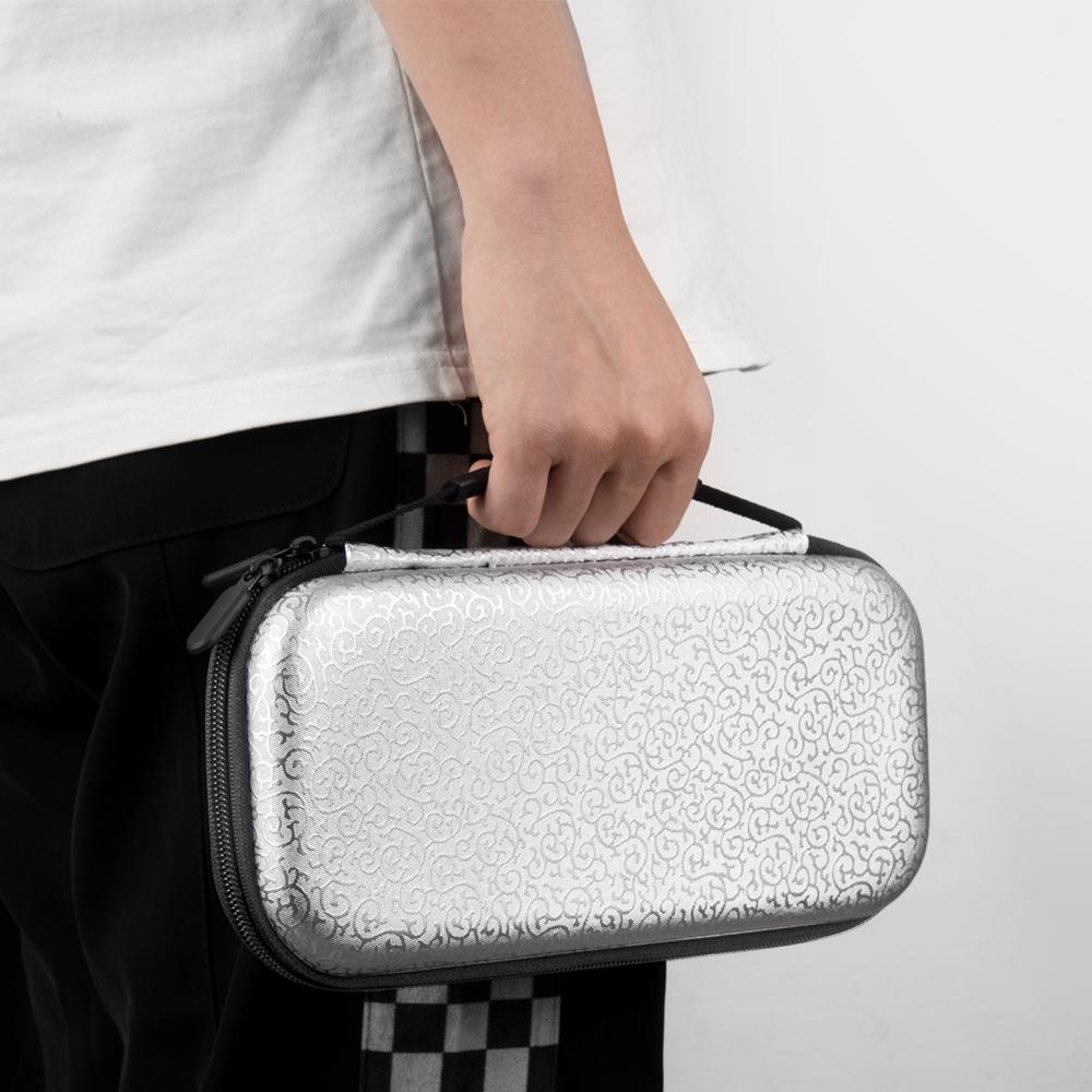 Nintendo Switch Storage Bag With Dragon Claw Pattern - Silver