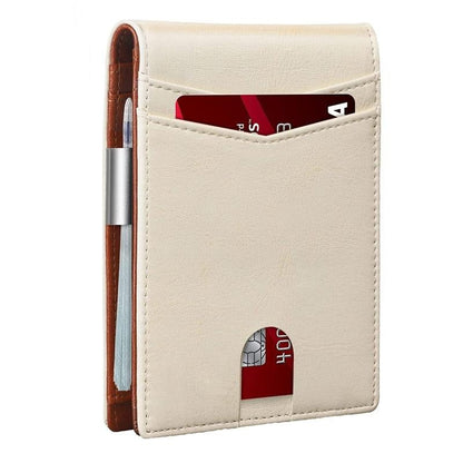 Rfid-protected Leather Credit Card Wallet - Secure & Stylish - Carbon Fiber Black Black Inside