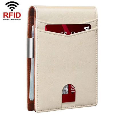 Rfid-protected Leather Credit Card Wallet - Secure & Stylish - Carbon Fiber Black Black Inside