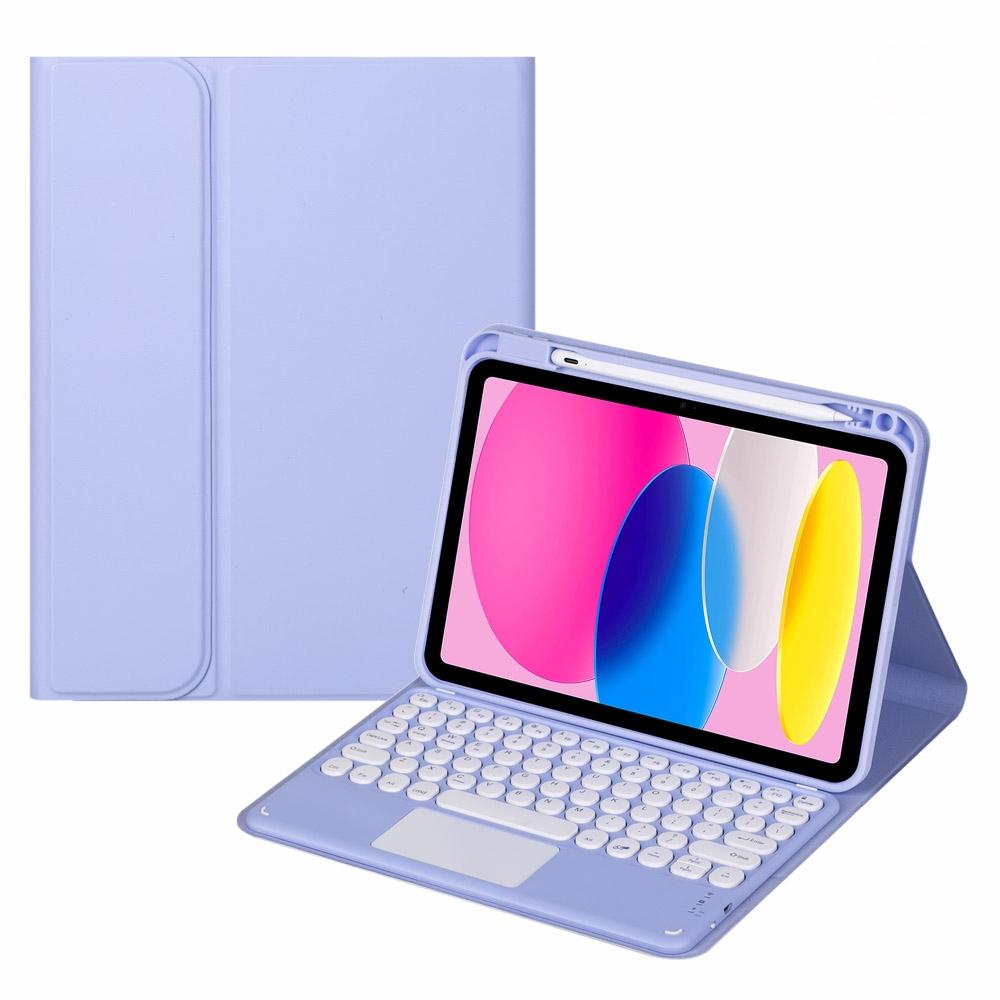2022 Ipad 10.9 Touch Keyboard Leather Case With Pen Slot - Dark Green