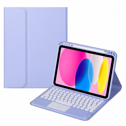 2022 Ipad 10.9 Touch Keyboard Leather Case With Pen Slot - Dark Green