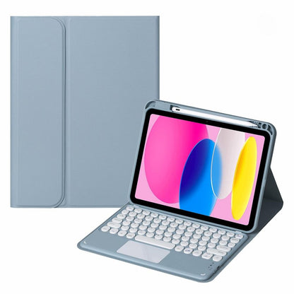 2022 Ipad 10.9 Touch Keyboard Leather Case With Pen Slot - Dark Green