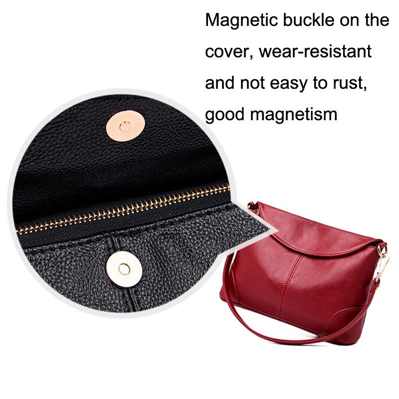 Stylish Soft Leather Shoulder Bag - Taro Purple
